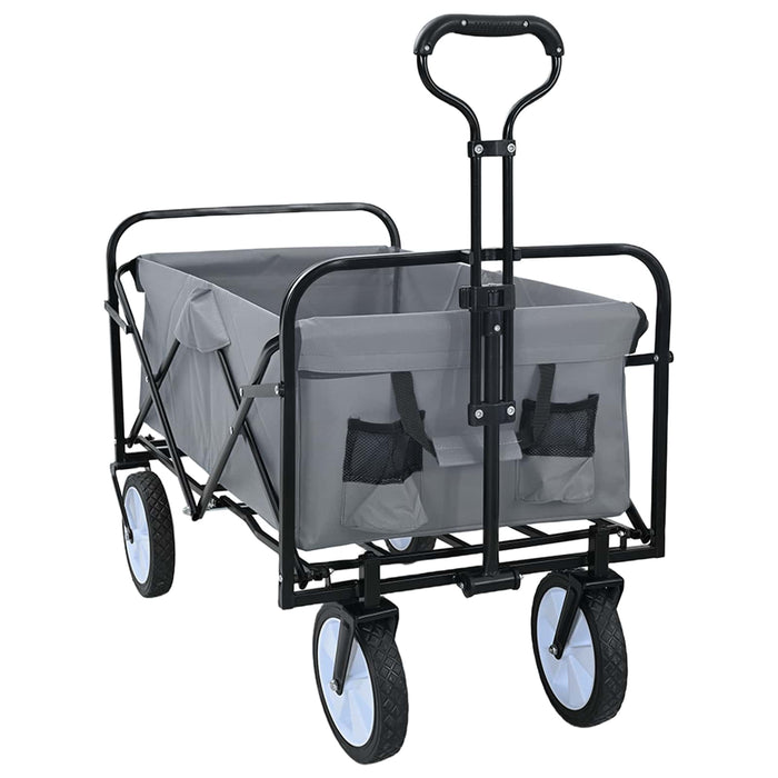 Trolley Manevrabil Pliabil Gri 94 x 53 x 99 cm Tesătură Oxford - WALTI WALTI