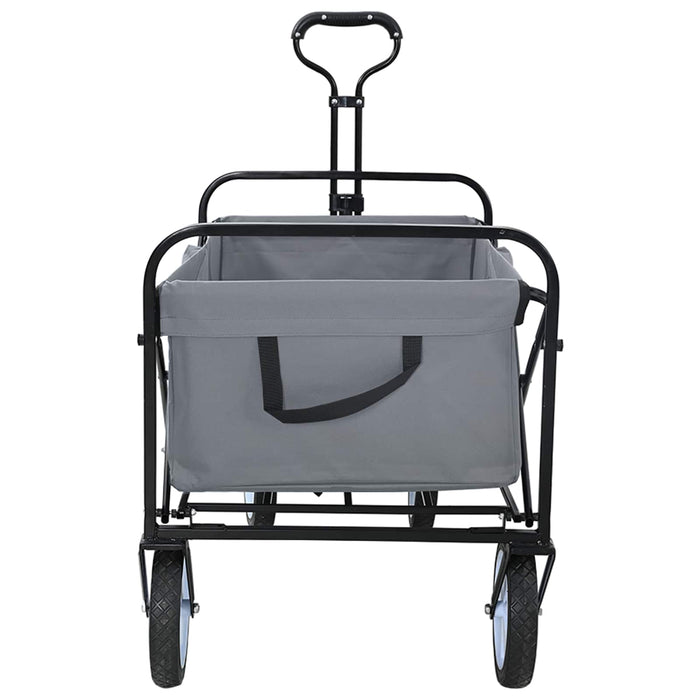 Trolley Manevrabil Pliabil Gri 94 x 53 x 99 cm Tesătură Oxford - WALTI WALTI