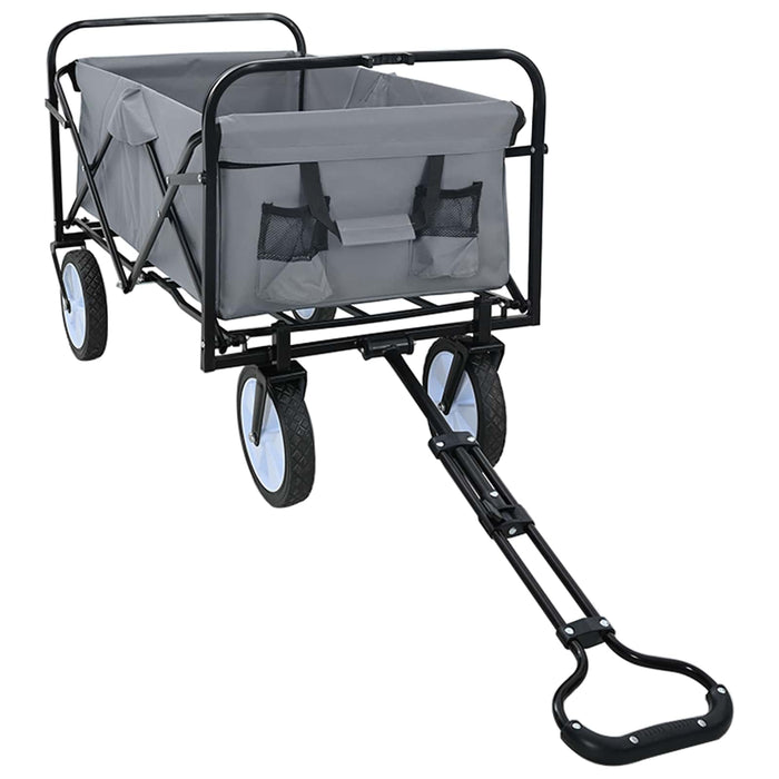 Trolley Manevrabil Pliabil Gri 94 x 53 x 99 cm Tesătură Oxford - WALTI WALTI