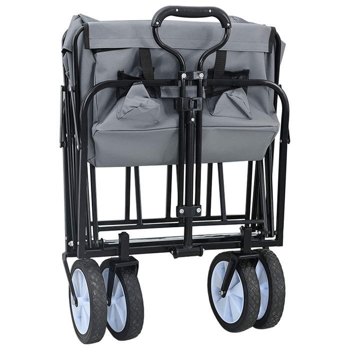 Trolley Manevrabil Pliabil Gri 94 x 53 x 99 cm Tesătură Oxford - WALTI WALTI