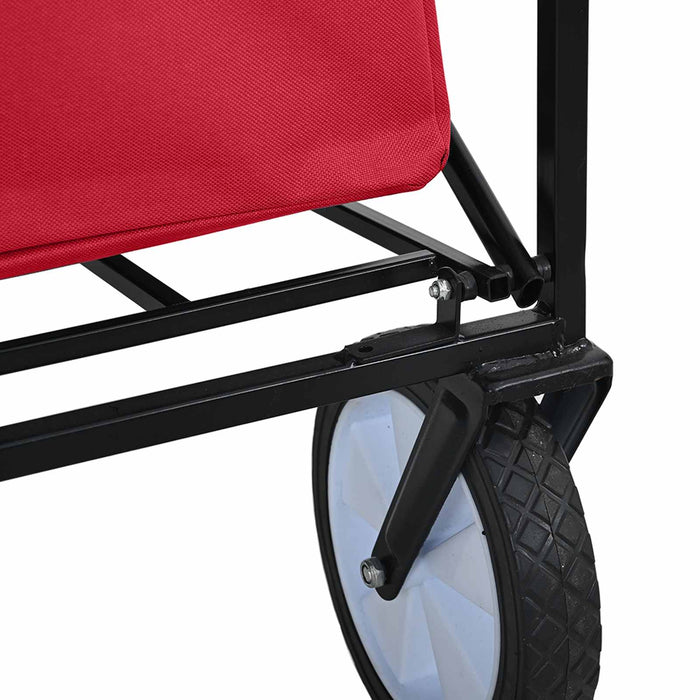 Trolley Manevrabil Pliabil Roșu 94 x 53 x 99 cm Tesătură Oxford - WALTI WALTI