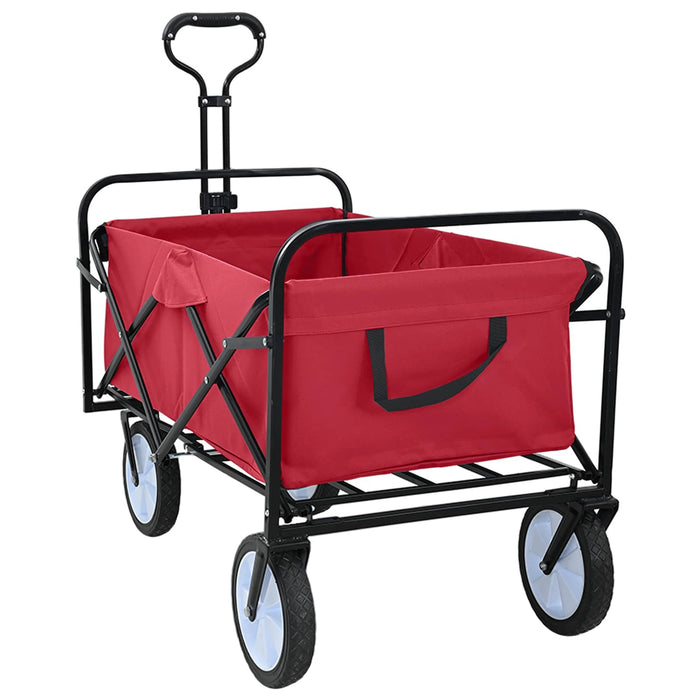 Trolley Manevrabil Pliabil Roșu 94 x 53 x 99 cm Tesătură Oxford - WALTI WALTI