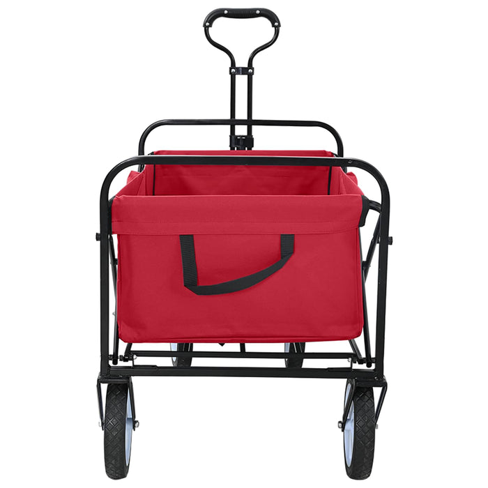 Trolley Manevrabil Pliabil Roșu 94 x 53 x 99 cm Tesătură Oxford - WALTI WALTI