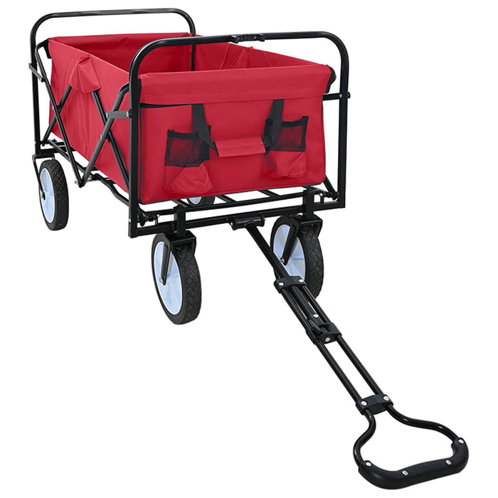 Trolley Manevrabil Pliabil Roșu 94 x 53 x 99 cm Tesătură Oxford - WALTI WALTI