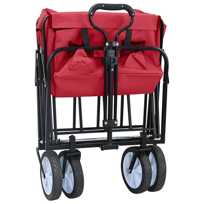 Trolley Manevrabil Pliabil Roșu 94 x 53 x 99 cm Tesătură Oxford - WALTI WALTI