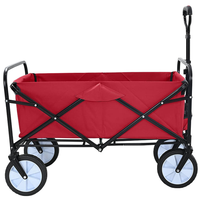 Trolley Manevrabil Pliabil Roșu 94 x 53 x 99 cm Tesătură Oxford - WALTI WALTI