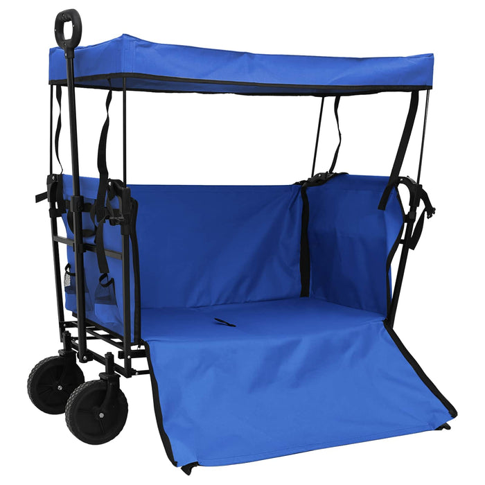Trolley Manevrabil Pliabil Manual Negru 105 x 56.5 x 116 cm - WALTI WALTI