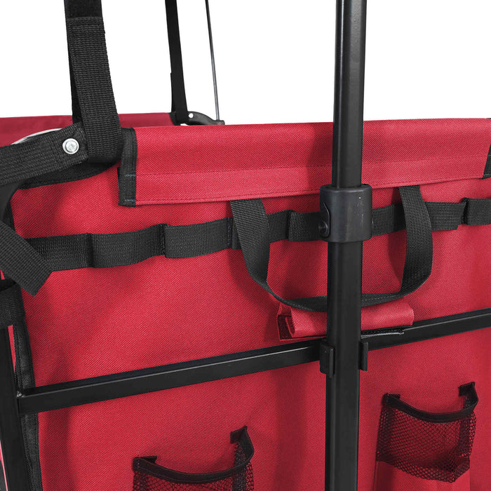 Trolley Manevrabil Pliabil Manual Roșu 105 x 56.5 x 116 cm - WALTI WALTI