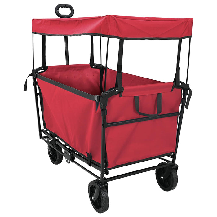 Trolley Manevrabil Pliabil Manual Roșu 105 x 56.5 x 116 cm - WALTI WALTI