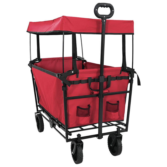 Trolley Manevrabil Pliabil Manual Roșu 105 x 56.5 x 116 cm - WALTI WALTI