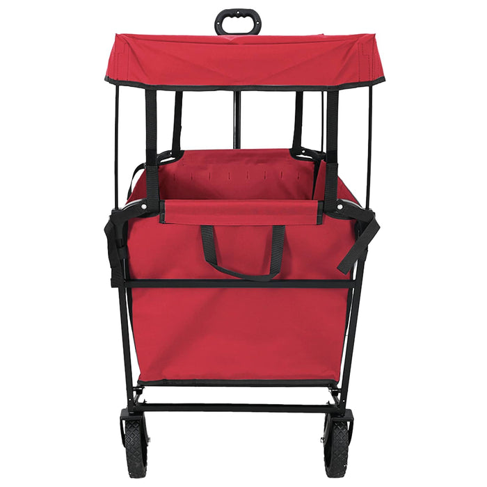 Trolley Manevrabil Pliabil Manual Roșu 105 x 56.5 x 116 cm - WALTI WALTI