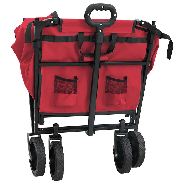 Trolley Manevrabil Pliabil Manual Roșu 105 x 56.5 x 116 cm - WALTI WALTI