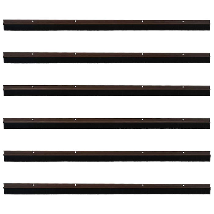 Perdele de ușă cu perii cu montare prin înșurubare 6 pcs Maro - WALTI WALTI