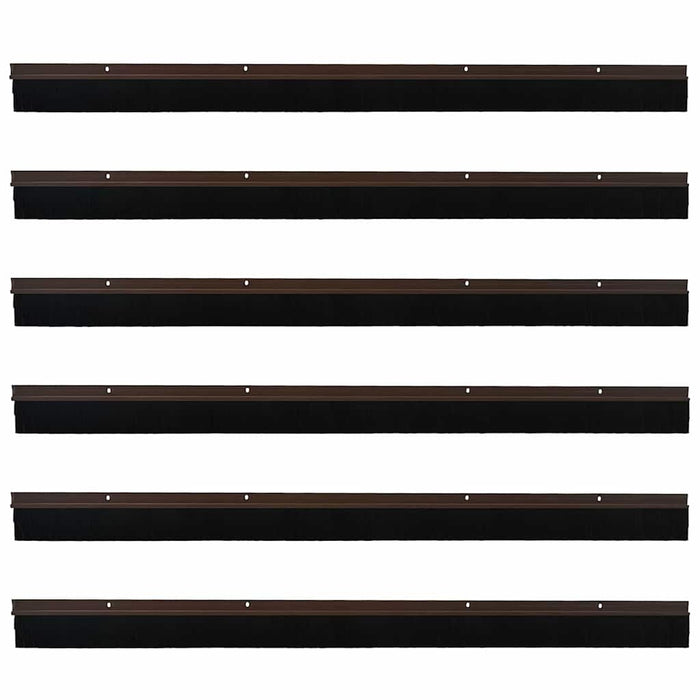 Perdele de ușă cu perii cu montare prin înșurubare 6 pcs Maro - WALTI WALTI