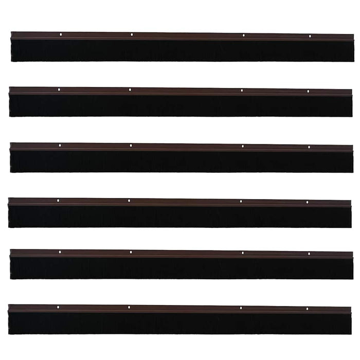 Perdele de ușă cu perii cu montare prin înșurubare 6 pcs Maro - WALTI WALTI