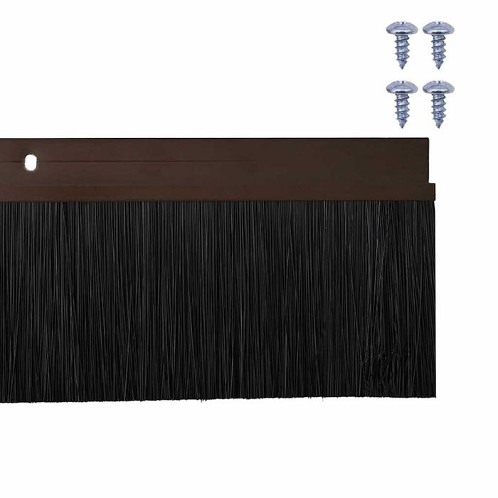 Perdele de ușă cu perii cu montare prin înșurubare 6 pcs Maro - WALTI WALTI