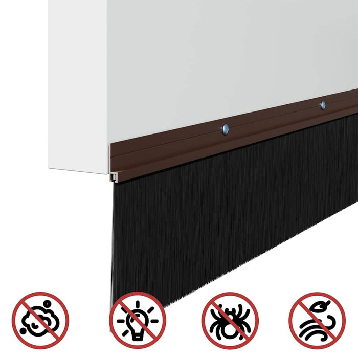 Perdele de ușă cu perii cu montare prin înșurubare 6 pcs Maro - WALTI WALTI