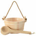 Căldare pentru Sauna 2 pcs Maro Lemn de pin solid și cânepă - WALTI WALTI