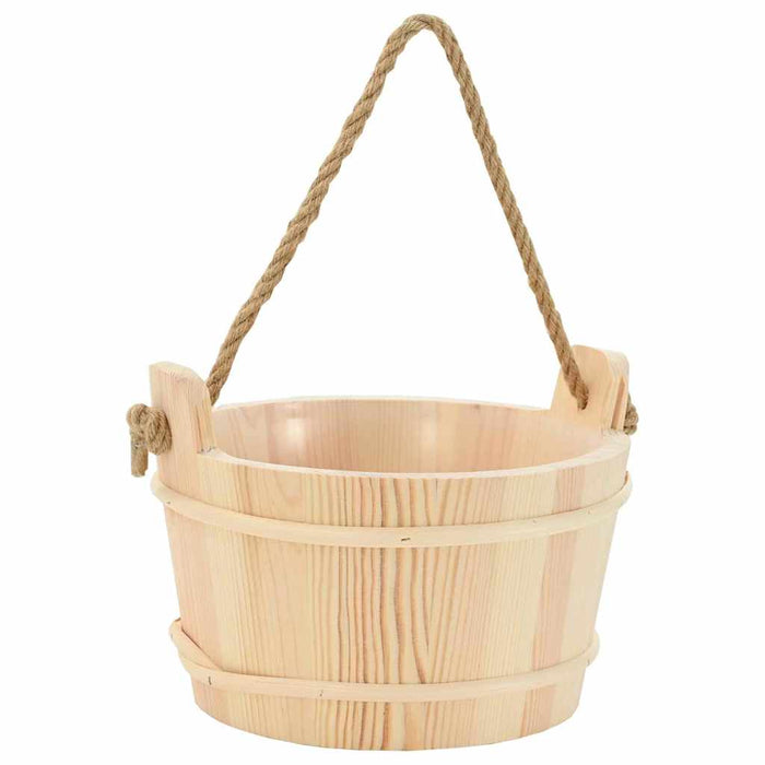 Căldare pentru Sauna 2 pcs Maro Lemn de pin solid și cânepă - WALTI WALTI