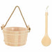 Căldare pentru Sauna 2 pcs Maro Lemn de pin solid și cânepă - WALTI WALTI