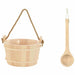 Căldare pentru Sauna 2 pcs Maro Lemn de pin solid și cânepă - WALTI WALTI
