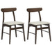 Scaun de sufragerie 2 pcs Maro deschis și deschis - WALTI WALTI