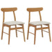 Scaun de sufragerie 2 pcs Natural și deschis - WALTI WALTI