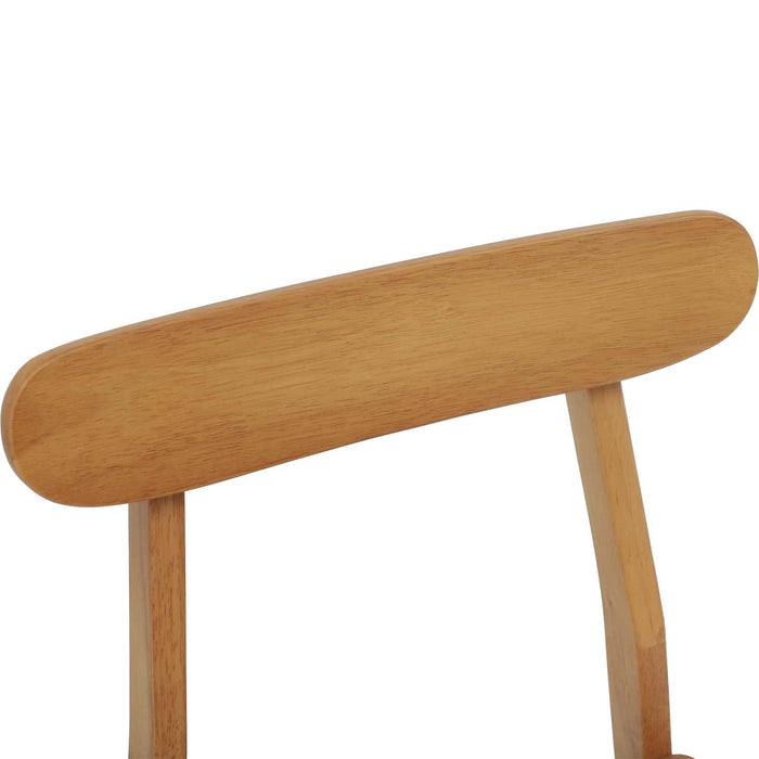 Scaun de sufragerie 2 pcs natural Lemn Solid de Cauciuc - WALTI WALTI