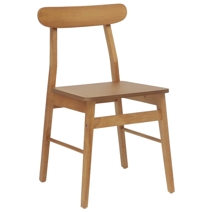 Scaun de sufragerie 2 pcs natural Lemn Solid de Cauciuc - WALTI WALTI