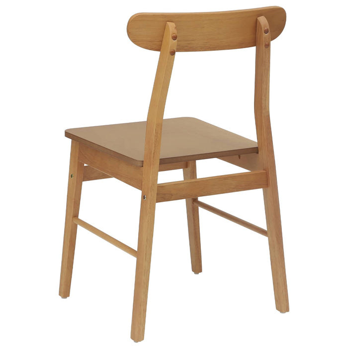 Scaun de sufragerie 2 pcs natural Lemn Solid de Cauciuc - WALTI WALTI