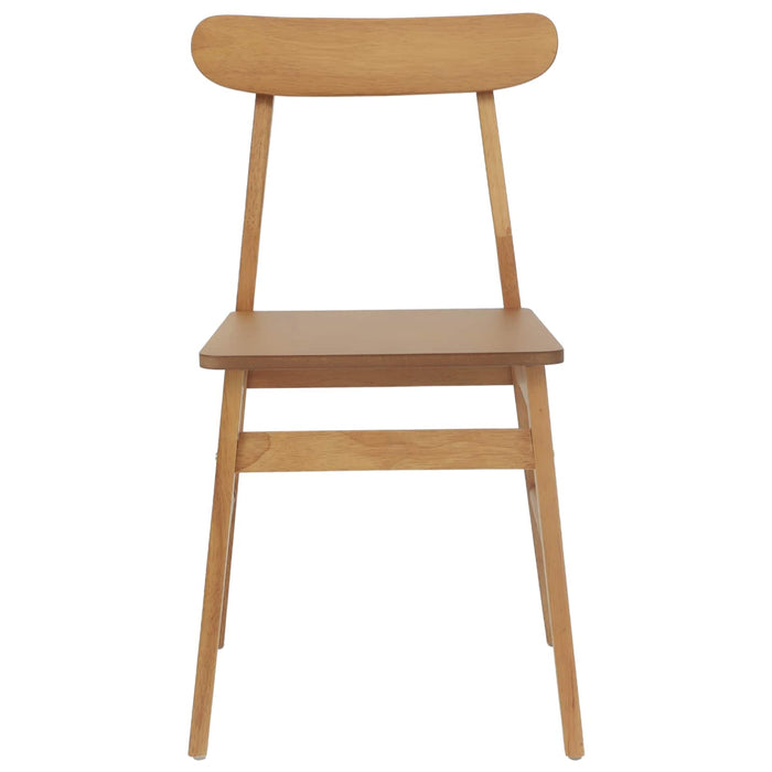 Scaun de sufragerie 2 pcs natural Lemn Solid de Cauciuc - WALTI WALTI