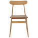Scaun de sufragerie 2 pcs natural Lemn Solid de Cauciuc - WALTI WALTI