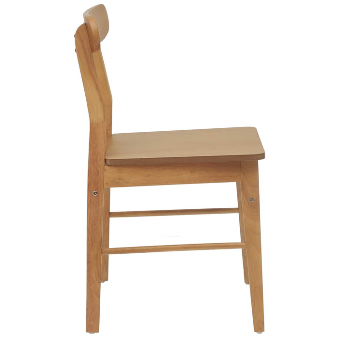 Scaun de sufragerie 2 pcs natural Lemn Solid de Cauciuc - WALTI WALTI