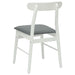 Scaun de sufragerie 2 pcs Alb și gri Lemn Solid de Cauciuc - WALTI WALTI