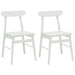 Scaun de sufragerie 2 pcs Alb Lemn Solid de Cauciuc - WALTI WALTI