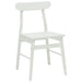 Scaun de sufragerie 2 pcs Alb Lemn Solid de Cauciuc - WALTI WALTI