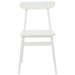 Scaun de sufragerie 2 pcs Alb Lemn Solid de Cauciuc - WALTI WALTI
