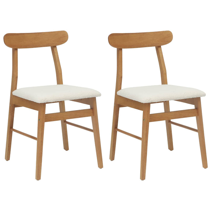 Scaun de sufragerie 2 pcs Natural și deschis - WALTI WALTI