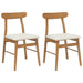 Scaun de sufragerie 2 pcs Natural și deschis - WALTI WALTI