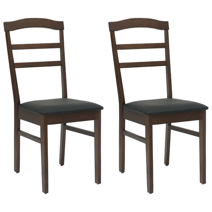 Scaun de sufragerie 2 pcs Maro deschis și negru - WALTI WALTI