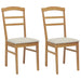 Scaun de sufragerie 2 pcs Natural și deschis - WALTI WALTI