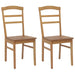 Scaun de sufragerie 2 pcs natural Lemn Solid de Cauciuc - WALTI WALTI