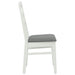 Scaun de sufragerie 2 pcs Alb și gri Lemn Solid de Cauciuc - WALTI WALTI