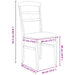 Scaun de sufragerie 2 pcs Alb și gri Lemn Solid de Cauciuc - WALTI WALTI