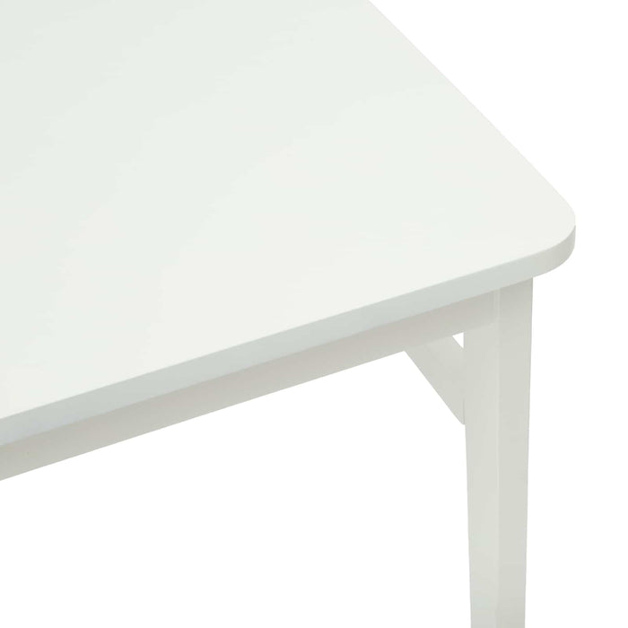 Scaun de sufragerie 2 pcs Alb Lemn Solid de Cauciuc - WALTI WALTI