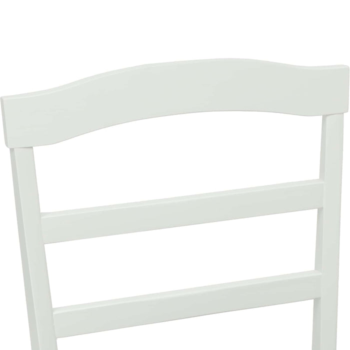 Scaun de sufragerie 2 pcs Alb Lemn Solid de Cauciuc - WALTI WALTI