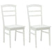 Scaun de sufragerie 2 pcs Alb Lemn Solid de Cauciuc - WALTI WALTI