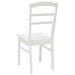 Scaun de sufragerie 2 pcs Alb Lemn Solid de Cauciuc - WALTI WALTI