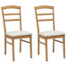 Scaun de sufragerie 2 pcs Natural și deschis - WALTI WALTI