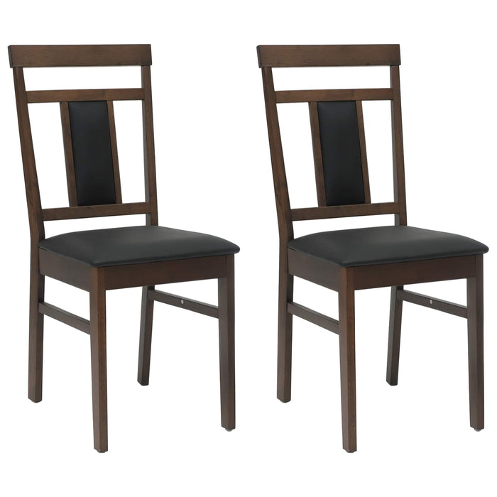 Scaun de sufragerie 2 pcs Maro deschis și negru - WALTI WALTI